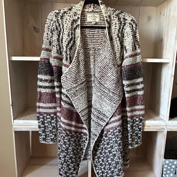Lucky Brand Open Long Cardigan Sweater Coat - Picture 2 of 12